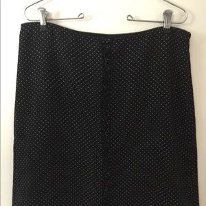 Ann Taylor 14P polka dot skirt ruffle detail